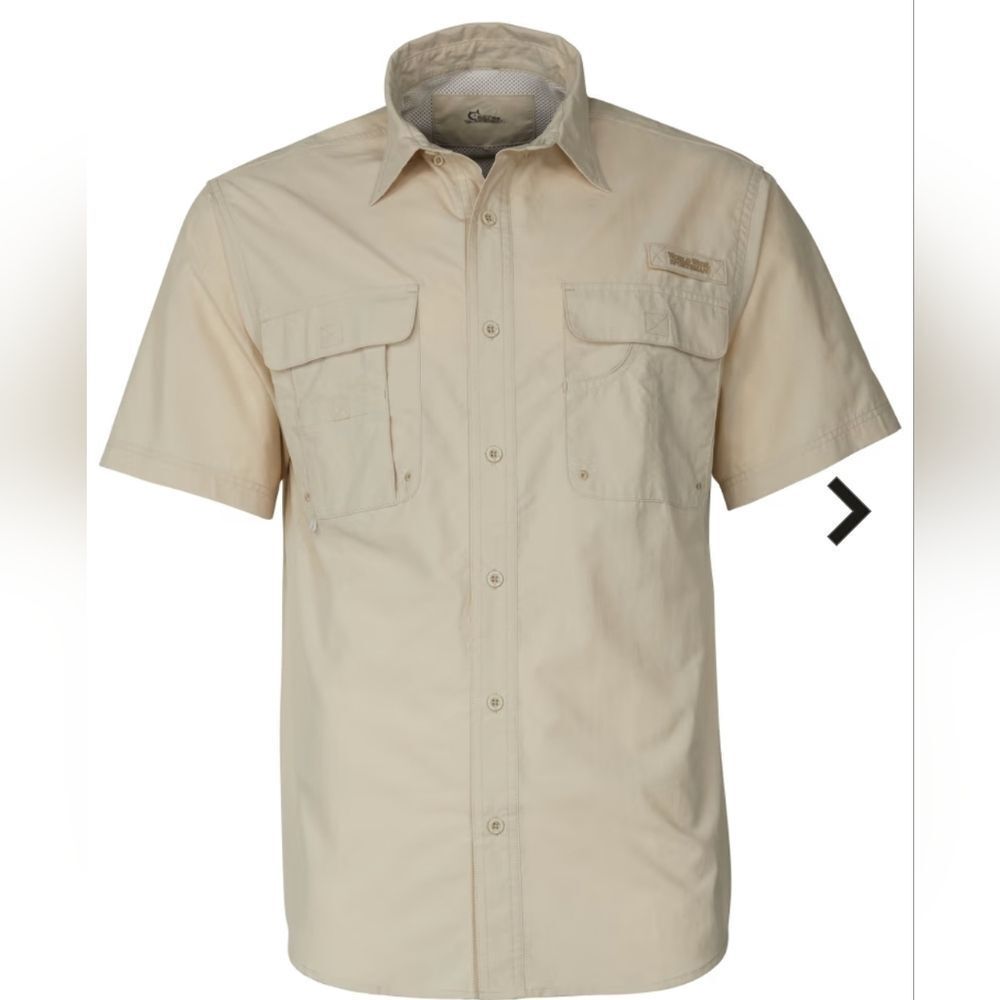 World Wide Sportsman Recycled-Nylon Angler 2.0 SS Button-Down L Peyote Nwt‎